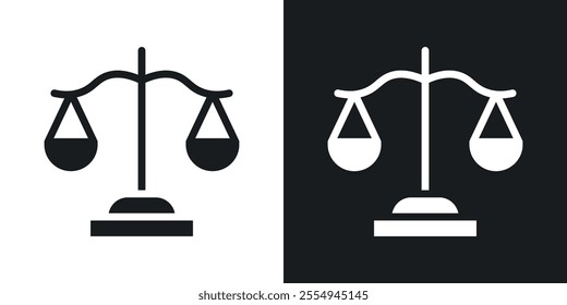 Scales icons in solid black and white colors