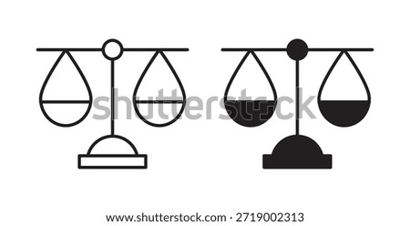 Scales icons, vector symbols. filled flat sign