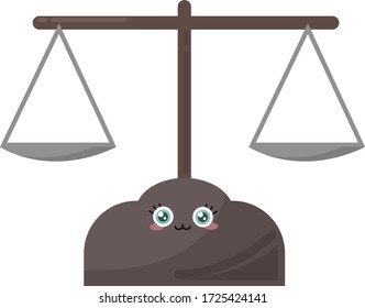 Scales, illustration, vector on white background
