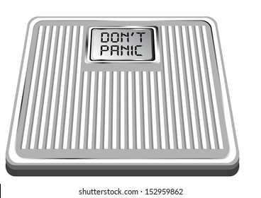 scales with the inscription don't panic.