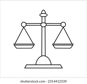 Scales of justice clip art Court of law and ethics symbol Weight icon Vector stock illustration EPS 10