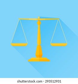 Scales of justice flat icon