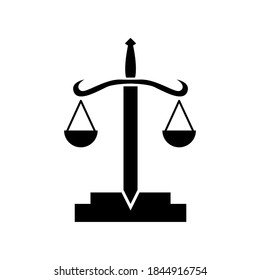 Scales of justice flat icon for apps and websites