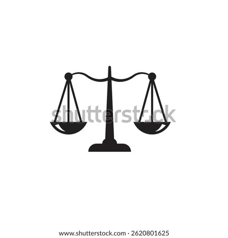 Scales of justice flat icon for apps and websites