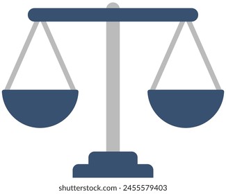 Scales of justice flat icon isolated on white background.