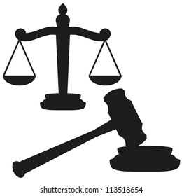 Scales Of Justice And Gavel