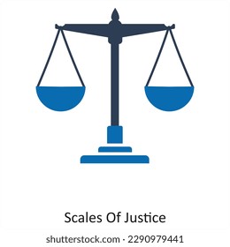 Scales Of Justice and justice icon concept