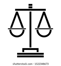 scales of justice icon design vector template