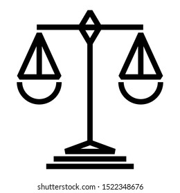 scales of justice icon design vector template