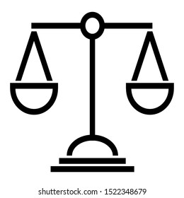 scales of justice icon design vector template