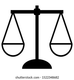 scales of justice icon design vector template