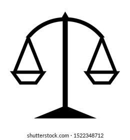 scales of justice icon design vector template