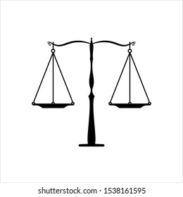 Scales Of Justice Icon Design Vector Art Illustration