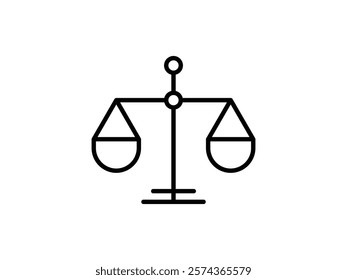 Scales of justice icon design vector illustration on transparent background