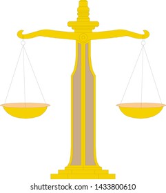 Scales of justice icon. Empty scales. Law balance symbol. vector illustration.