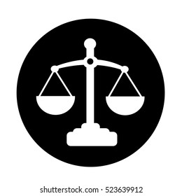 Scales of justice icon illustration design