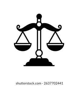 Scales of Justice icon illustration flat