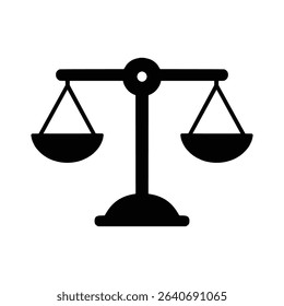 Scales of Justice Icon Minimal Balance Symbol for Law and Fairness Design Vector
