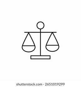 escalas de ícone da justiça vetor de sinal
