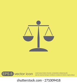 scales of justice icon. symbol of justice