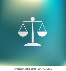 scales of justice icon. symbol of justice