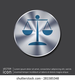 scales of justice icon. symbol of justice