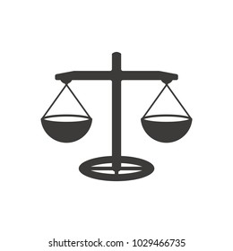 Scales justice icon symbol vector