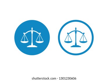 Scales Justice icon symbol vector. symbol for web site Computer and mobile vector.