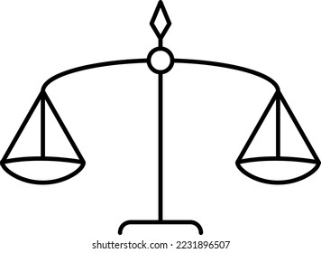 Scales Justice icon symbol vector. symbol for web site Computer and mobile vector..eps