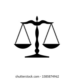 scales of justice icon vector.