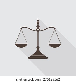 Scales of justice icon - Vector
