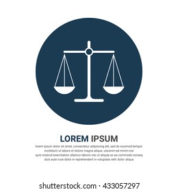Scales of justice icon - Vector