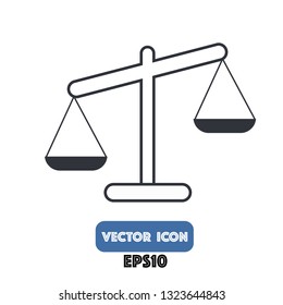 scales of justice icon, scales of justice vector eps10