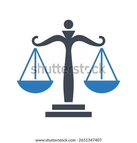 Scales of justice icon. Vector and glyph