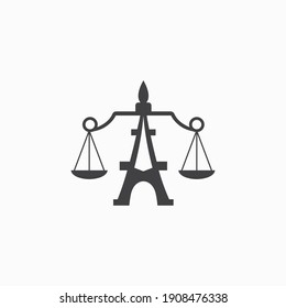 skaliert das Symbol für Gerechtigkeit, Vektorlogo, Design-Clip-Art