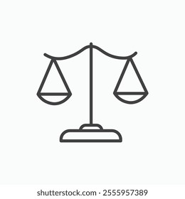 Scales of justice isolated icon. vector illustration.