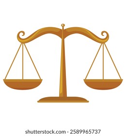 Scales of justice isolated on a white background