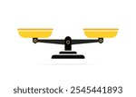 Scales of justice. Libra illustration. Scales of justice vector icon. Retro scales of justice icon on white background