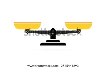 Scales of justice. Libra illustration. Scales of justice vector icon. Retro scales of justice icon on white background