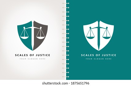 Scales of justice logo vector design