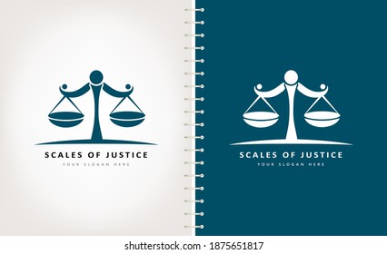 Scales of justice logo vector design