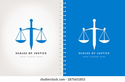 Scales of justice logo vector design