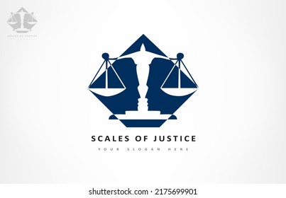 Scales of justice logo vector design
