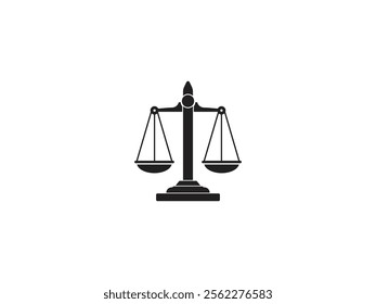 Scales of justice, notary, justice, lawyer icon or symbol vector on a white background