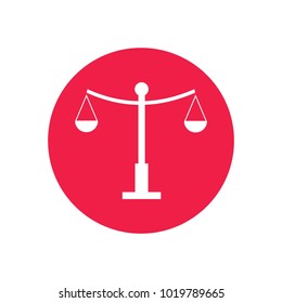 Scales of Justice sign icon. Court of law logo