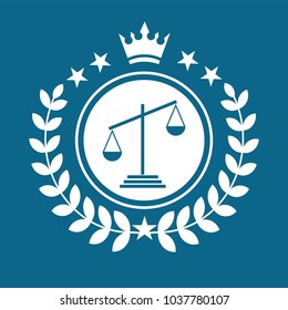 Scales of Justice sign icon. Court of law symbol.