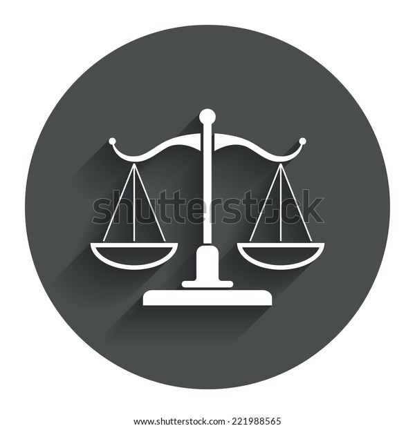 Scales Justice Sign Icon Court Law Stock Vector Royalty Free