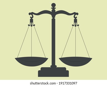 scales of justice, silhouette drawing