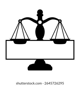 Escalas de Justiça Dividir Monograma Gráfico