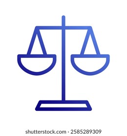 Scales of Justice Symbol in Gradient Blue Tone